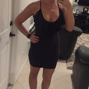 Dark gray suede dress